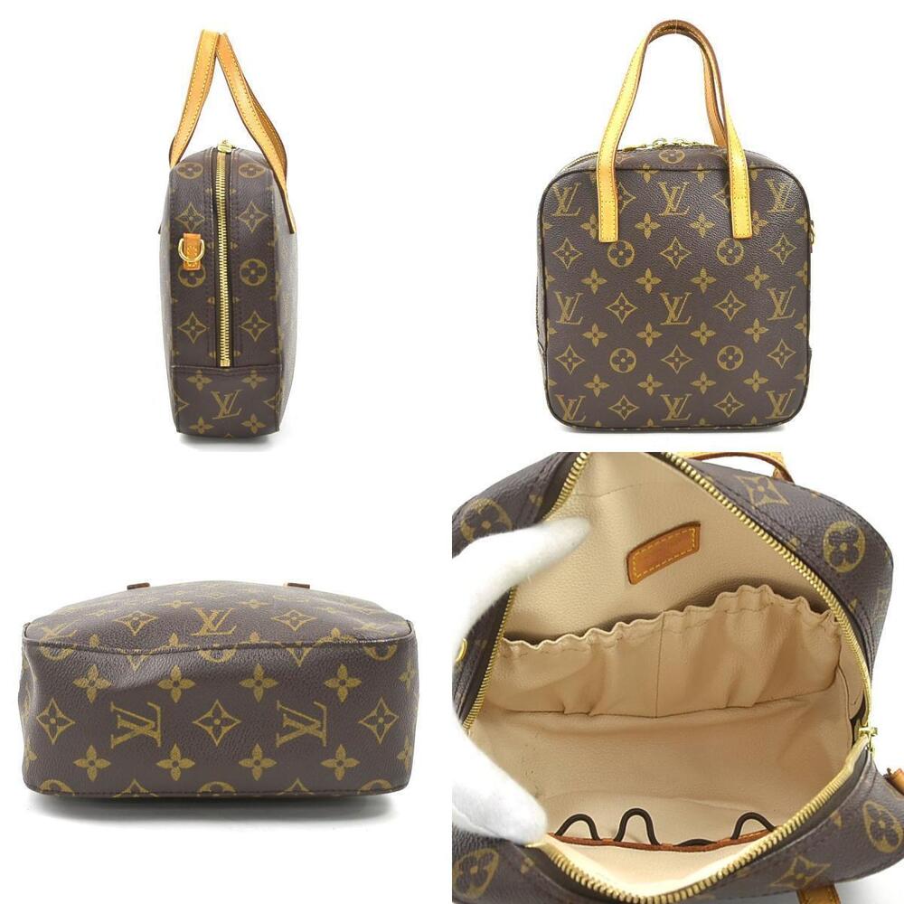 Louis Vuitton Spontini 2way Bag Shoulder Monogram Canvas Brown